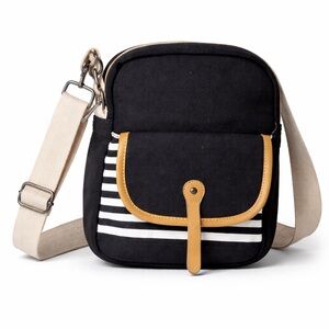 Black and Tan Crossbody Bag purse